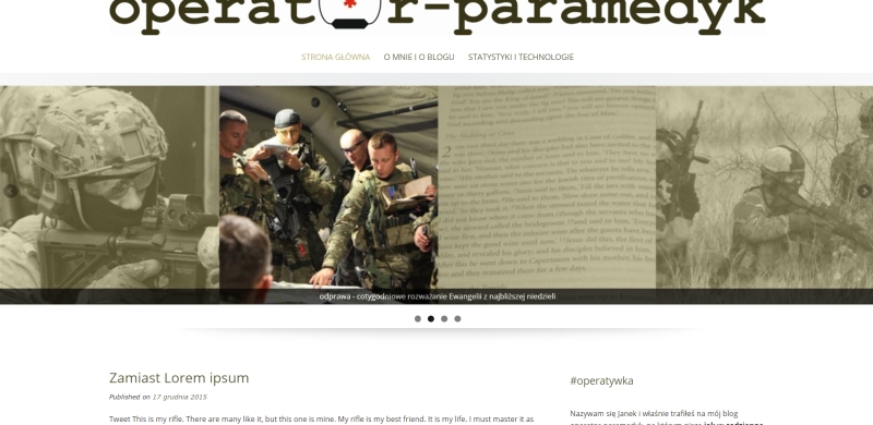 zapowiedź nowego wyglądu bloga operator-paramedyk