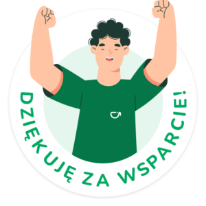 grafika zachęcająca do wsparcia przez serwis buycofee.to z linkiem prowadzącym do strony wsparcia mojego bloga