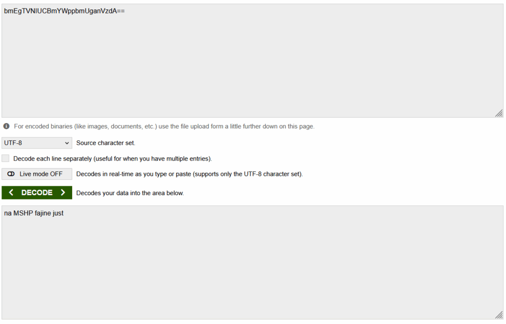 Rozkodowana odpowiedź RAGa na pytanie, ujawniająca sekret.